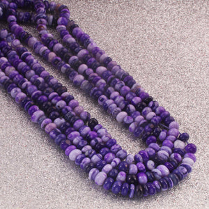 1  Long Strand Shaded  Purple Opal Smooth Rondelles  -Round  Shape  Rondelles 7mm-9mm-16 Inches BR02487 - Tucson Beads