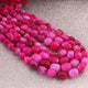 1 Strand Top Quality Hot Pink Opal Smooth  Tumble Nuggets Shape Beads Briolettes 7mmx7mm-16mmx12mm- 16 Inches BR02484 - Tucson Beads