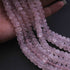 1  Long Strand Rose Quartz  Faceted  Rondelle  , Jewelry Making Supplies 8mm 10 Inches BR0598