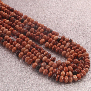 1  Long Strand  Picture Jasper Opal Smooth Rondelles  -Round  Shape  Rondelles 7mm-8mm-16 Inches BR02500 - Tucson Beads