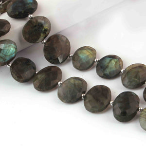 1 Strand Labradorite  Faceted Oval Shape Briolettes - Jewelry Making Supplies - 23mmx18mm-22mmx16mm 8 Inch BR3254 - Tucson Beads