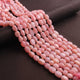 1 Long Strands Pink Opal Smooth Oval Shape Briolettes - Pink Opal Oval Beads - 7mmx6mm-13mmx7mm -13 inches BR02476 - Tucson Beads