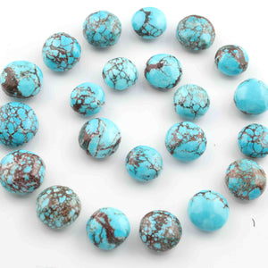 10 Pcs Amazing Turquoise Smooth Cabochon - Round Shape Loose Gemstone -10mm-15mm  LGS220 - Tucson Beads