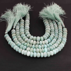 1  Strand Amazonite Faceted Roundells - Round  Shape  Roundells 8mm-10mm 8 Inches BR02192 - Tucson Beads