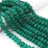 1  Strand Green Onyx Faceted Rondelles -    7mm-11mm - 9.5  Inches BR0548