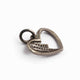 1 Pc Pave Diamond Heart Charm Pendant - 925 Sterling Silver -Jewelry Making 14mm Pdc1248 - Tucson Beads