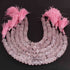 1 Strand Rose Quartz  Faceted Rondelles - Rose Quartz Rondelles Beads 7mm-11mm 8 Inch BR02189