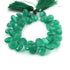 1  Strand Green Onyx Faceted Briolettes -Pear Shape Briolettes 11mm-6mm -8 Inches BR3086
