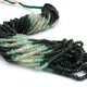 1 Strand Shaded Emerald Faceted Rondelles - Emerald Roundle Beads  -3.5mm-4mm 16 Inch Long RB0896 - Tucson Beads