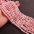 1 Long Strands Pink Opal Smooth Oval Shape Briolettes - Pink Opal Oval Beads -8mmx4mm-11mmx5mm -13 inches BR02478