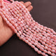 1 Long Strands Pink Opal Smooth Oval Shape Briolettes - Pink Opal Oval Beads -8mmx4mm-11mmx5mm -13 inches BR02478 - Tucson Beads