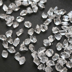 5 Pcs Clear White Herkimer Diamond Quartz Nuggets, 12mm-14mm Undrilled Beads - Herkimer Rough Stone , RHR042 - Tucson Beads