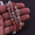 1 Strand Multi Moonstone Faceted Briolettes -Coin Shape  Briolettes - 9mm-6mm- 8 Inches BR3064