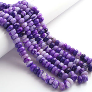 1  Long Strand Shaded  Purple Opal Smooth Rondells -Round  Shape  Rondells 9 mm-10mm-13 Inches BR02469 - Tucson Beads