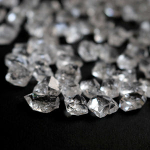 5 Pcs Clear White Herkimer Diamond Quartz Nuggets, 16mm-18mm Undrilled Beads - Herkimer Rough Stone , RHR041 - Tucson Beads