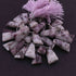 1 Strand Lilac jasper Faceted Briolettes - jasper Faceted Briolettes ,Fancy Shape Briolettes-26mmx11mm-21mmx11mm 8.5 Inches BR3070