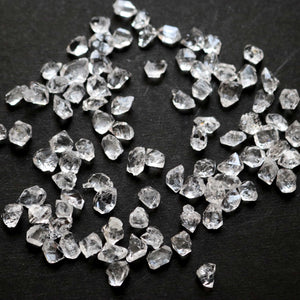 5 Pcs Clear White Herkimer Diamond Quartz Nuggets, 8mm-10mm Undrilled Beads - Herkimer Rough Stone , RHR044 - Tucson Beads