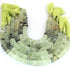 1 Strand Prehnite Faceted Roundels -Gemstone Roundels  Beads- 9mm-11mm -8 Inches BR02197