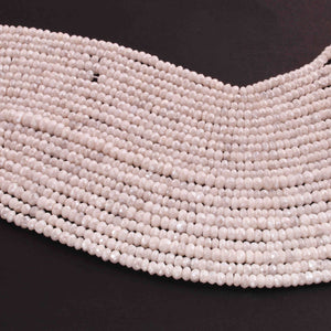 1  Strand White Silverite Faceted Rondelles  - Gemstone Rondelles  3 mm-  13.5 Inches BR01809 - Tucson Beads