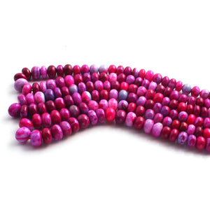 1  Long Strand Shaded Hot Pink Opal Smooth Rondells -Round  Shape  Rondells 8 mm-9mm-16 Inches BR02455 - Tucson Beads