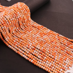 1 Strand Orange Opal  Rondelles - Gemstone Faceted Rondelles -4mm -13 Inch RB0407 - Tucson Beads