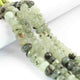 1 Strand Prehnite Faceted Roundels -Gemstone Roundels  Beads- 10mm-15mm -8 Inches BR02196 - Tucson Beads