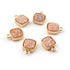 10 Pcs Mystic Druzy Square Drop Pendant, 24k Gold Plated, Titanium Pendant, Bezel Pendant 9mmX7mm PC1033