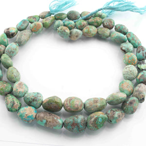 1 Strand Natural Turquoise Faceted Briolettes - Assorted Shape Briolettes -11mmx9m-22mmx11mm -15 Inches BR01295 - Tucson Beads