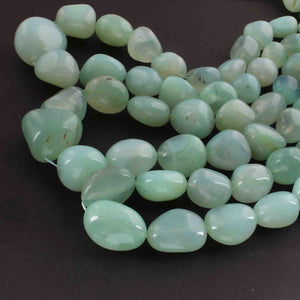 1 Strand  Aqua Chalcedony Smooth Briolettes -Tumbled Shape Briolettes - 13mmx12m-30mmx28mm- 17 Inches BR01818 - Tucson Beads