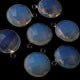 7 Pcs Ice Quartz Oxidized Sterling Silver Gemstone Faceted Round Shape Single Bail Pendant -18mmx15mm SS941 - Tucson Beads