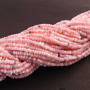 1 Strand Shaded Pink Opal Rondelles - Gemstone Faceted Rondelles -3mm -13 Inch RB0399 - Tucson Beads