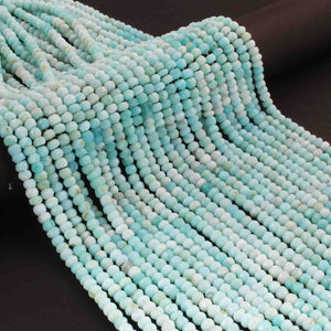 1 Strand Shaded Peru Opal Faceted Rondelles  , Round Shape Rondelles - 4mm 13 inches BR02260 - Tucson Beads