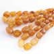 1 Strand Shaded Yellow Chalcedony Smooth Briolettes -Tumbled Shape Briolettes - 13mmx11m-28mmx21mm- 16 Inches BR01822 - Tucson Beads