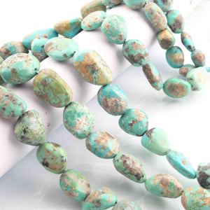 1 Strand Natural Turquoise Faceted Briolettes - Assorted Shape Briolettes -9mmx8mm-18mmx13mm -15 Inches BR01296 - Tucson Beads