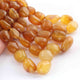 1 Strand Shaded Yellow Chalcedony Smooth Briolettes -Tumbled Shape Briolettes - 13mmx11m-28mmx21mm- 16 Inches BR01822 - Tucson Beads