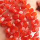 1 Strand Carnelian Faceted Briolettes  -Pear  Shape  Briolettes - 9mmx7mm-12mmx8mm 8 Inches BR02461 - Tucson Beads
