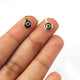 10 Pcs Black Evil eye charm 24k Gold Plated Pendant, evil eye pendant, glass evil eye charms 7mm-10mm PC626 - Tucson Beads