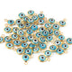 10 Pcs Blue Evil eye charm 24k Gold Plated Pendant, evil eye pendant, glass evil eye charms 7mm-10mm PC018 - Tucson Beads