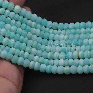 1 Long Strand Peru Opal Faceted Rondelles - Peru  Opal Roundel Beads 7mm-10mm 14.5 Inches BR0277 - Tucson Beads