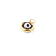 10 Pcs Black Evil eye charm 24k Gold Plated Pendant, evil eye pendant, glass evil eye charms 7mm-10mm PC181 - Tucson Beads