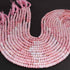 1  Strand Shaded Pink Opal  Faceted Rondelles Beads  - Round Beads 5mm 14 Inches long BR02256