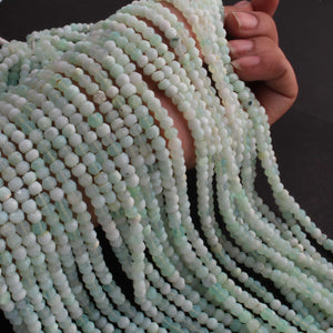 1 Strand Shaded Green Opal  Rondelles - Gemstone Faceted Rondelles -3.5mm-4mm -13 Inch RB0394 - Tucson Beads