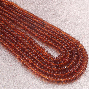 1  Long Strand Amazing Hessonite Smooth Rondelle Shape Beads- Hessonite gemstone Beads- 6mm-16 Inches BR02880 - Tucson Beads