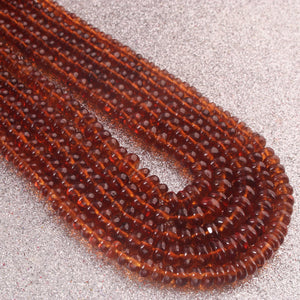 1  Long Strand Amazing Hessonite Smooth Rondelle Shape Beads- Hessonite gemstone Beads- 6mm-16 Inches BR02880 - Tucson Beads