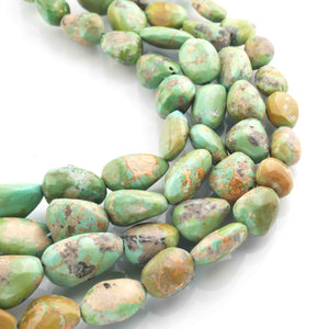 1 Strand Natural Turquoise Faceted Briolettes - Assorted Shape Briolettes -10mmx9mm-21mmx12mm -15 Inches BR01297 - Tucson Beads
