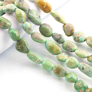 1 Strand Natural Turquoise Faceted Briolettes - Assorted Shape Briolettes -10mmx9mm-21mmx12mm -15 Inches BR01297 - Tucson Beads