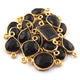 20 Pcs Black Onyx 24k Gold Plated Faceted Assorted Shape Connector - 20mmx11mm-15mmx8mm -PC492 - Tucson Beads