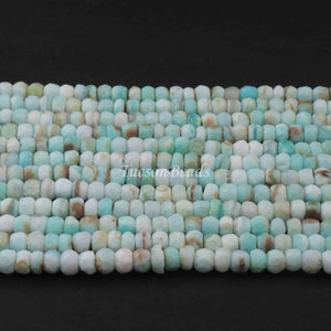 1 Long Strand Peru Opal Faceted Rondelles - Peru  Opal Roundel Beads 6mm 14  Inches BR0279 - Tucson Beads