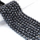 1 Strand Finest Quality  Black Spinal Silver Coated Faceted Rondelles - Round Shape Rondelles Beads 7mm-8mm- 8 Inches BR02267 - Tucson Beads
