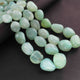 1 Strand  Aqua Chalcedony Smooth Briolettes -Tumbled Shape Briolettes - 16mmx12m-30mmx21mm- 16 Inches BR01823 - Tucson Beads